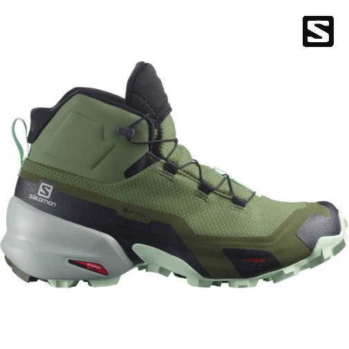 Salomon Cross Hike Stredne GTX Turisticka Obuv Damske Olivovo Zelená | SK 2KFLHO